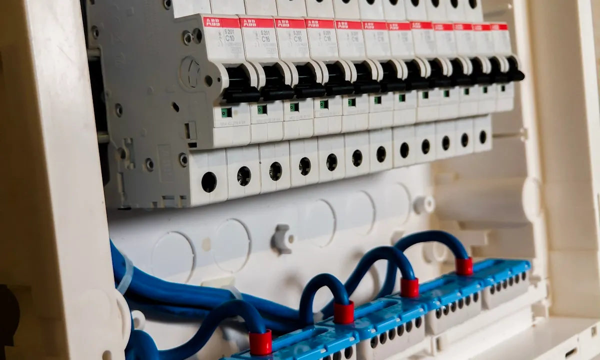 Cuadro eléctrico y contador de una villa en la Costa del Sol